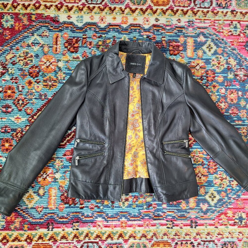 Arma ladies' leather moto jacket